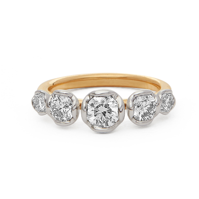 Marguerite 18ct Yellow & White Gold Five Stone Ring
