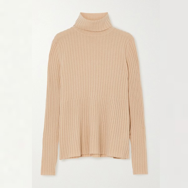 Ribbed Cashmere Turtleneck Sweater from Allude