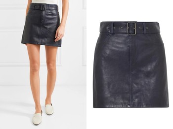 Belted Leather Mini Skirt from Victoria Beckham