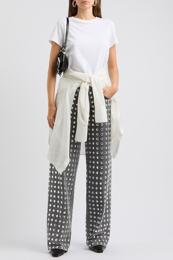 Winona Studded Wide-Leg Jeans from HAIKURE