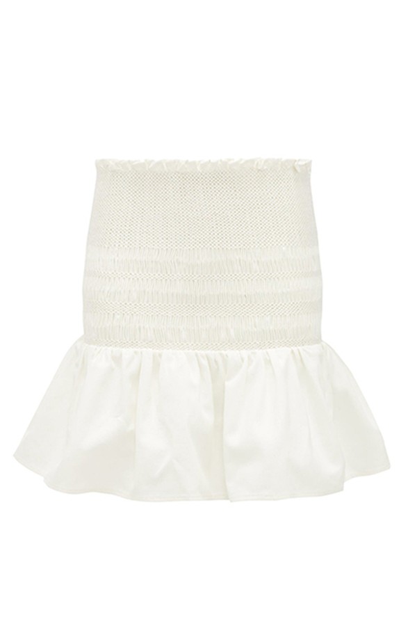 Arlo Smocked Cotton-Twill Mini Skirt from Sir