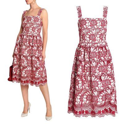 Embroidered Cotton and Silk-Blend Dress from Dolce & Gabbana