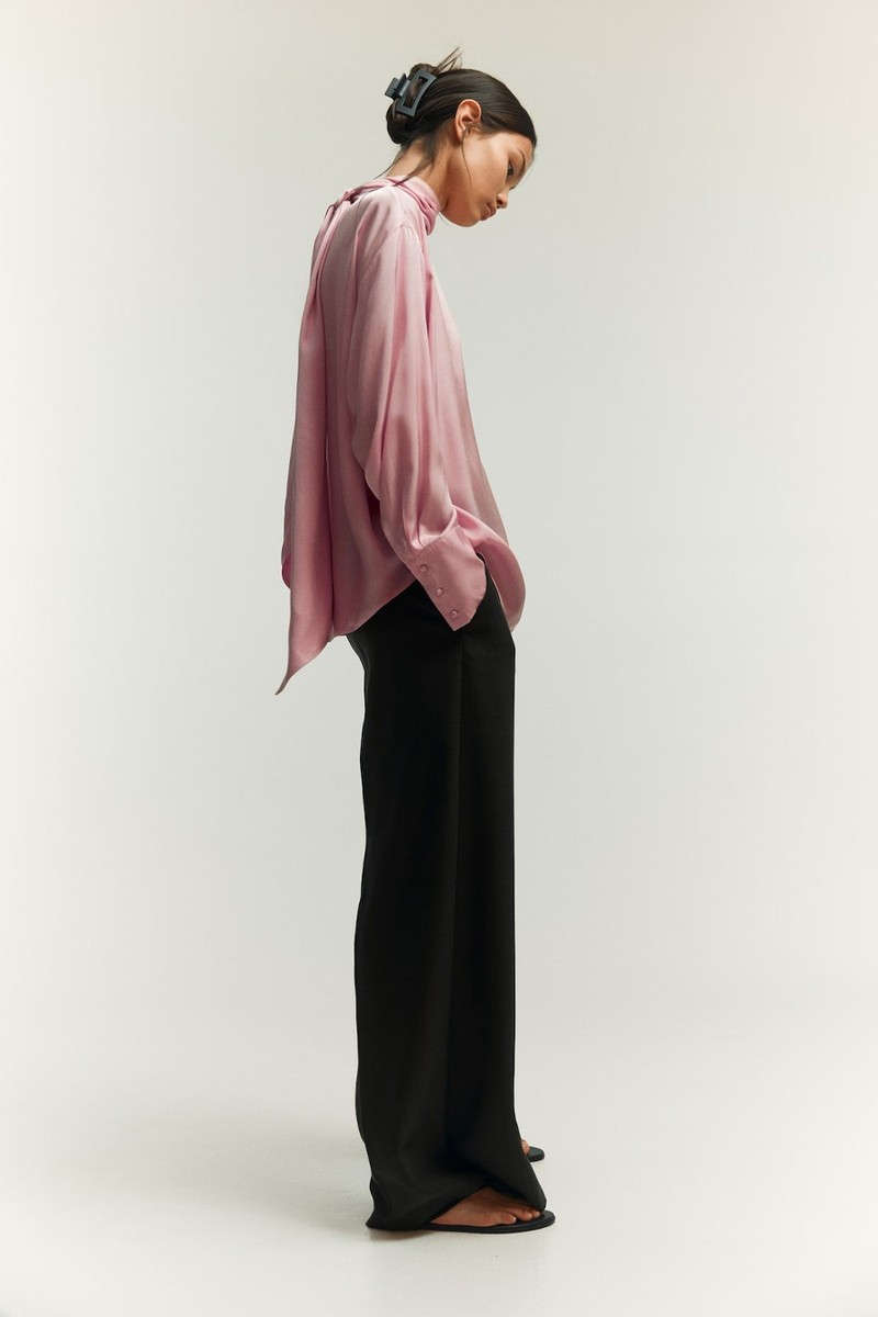 Scarf-Detail Blouse