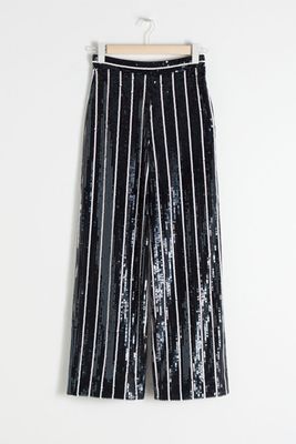 Striped Sequin Lounge Trousers from & Other Stories
