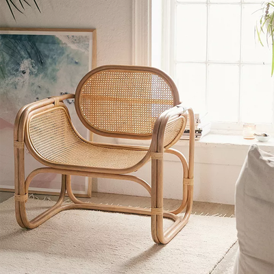 Marte Lounge Rattan & Wood Chair from Urban Outfitters 