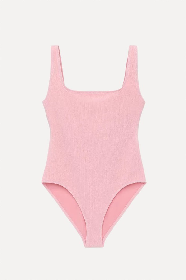 Crinkle Square Neck Swimsuit from ARKET