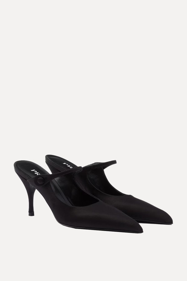 Satin High-Heeled Mules from Prada