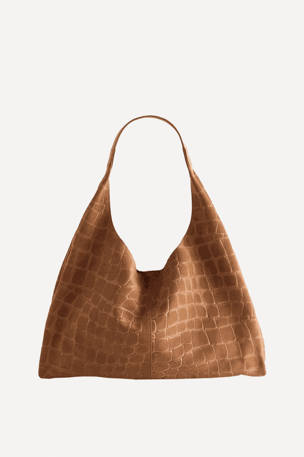 Large Suede Croco Tote Bag from & Other Stories