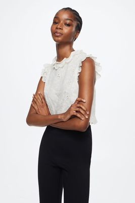 Embroidered Cotton Top from Mango