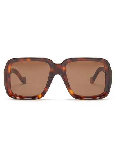 Oversized Square Tortoiseshell Acetate Sunglasses from Loewe