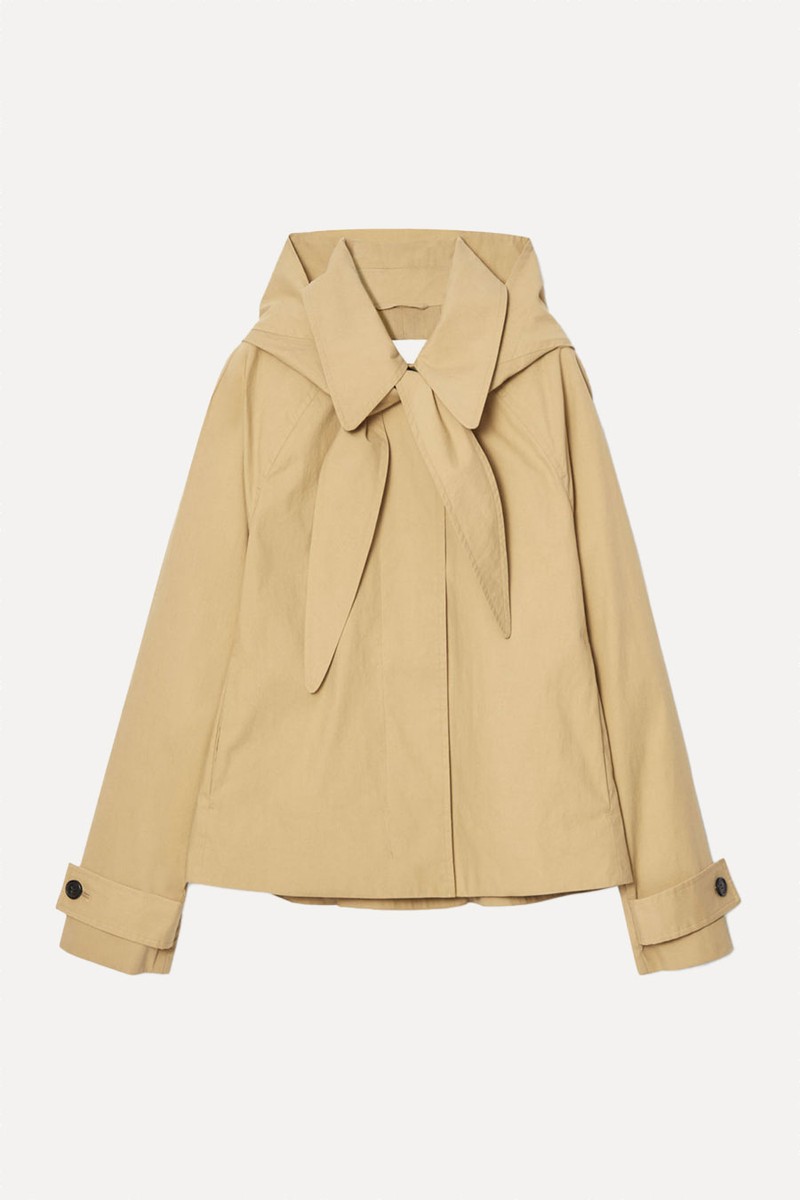 Detachable-Hood Short Trench Coat from COS