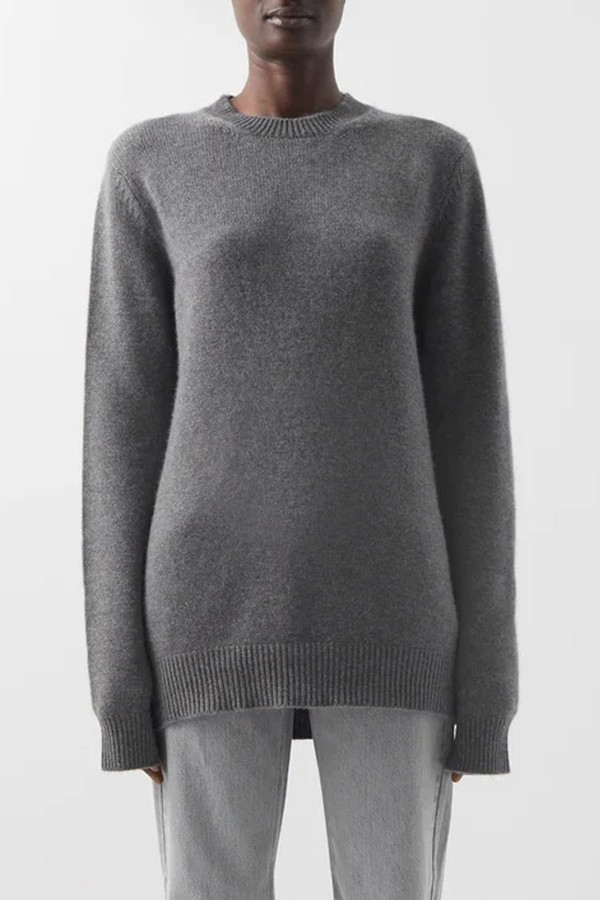 Crew-Neck Responsible-Cashmere Boyfriend Sweater from Raey