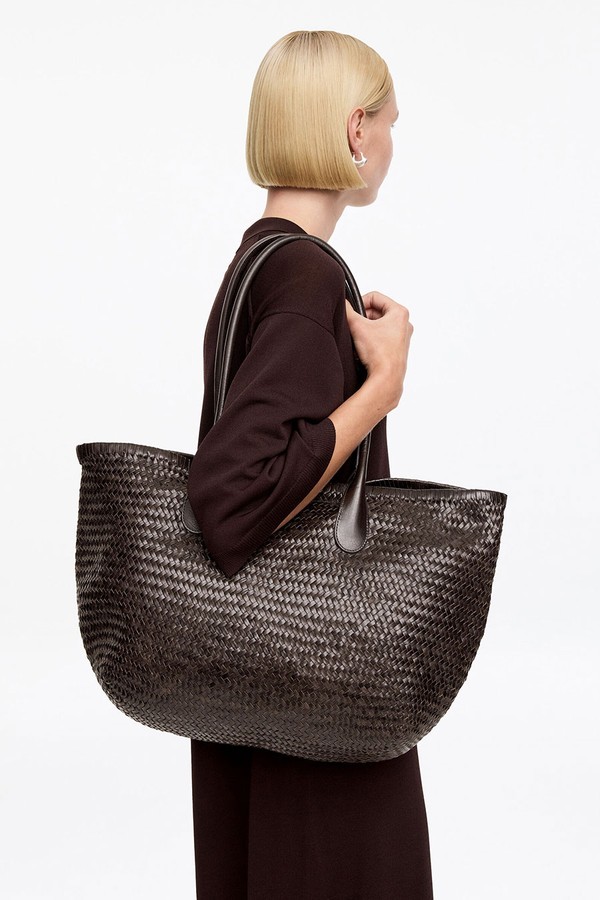 Woven Leather Tote