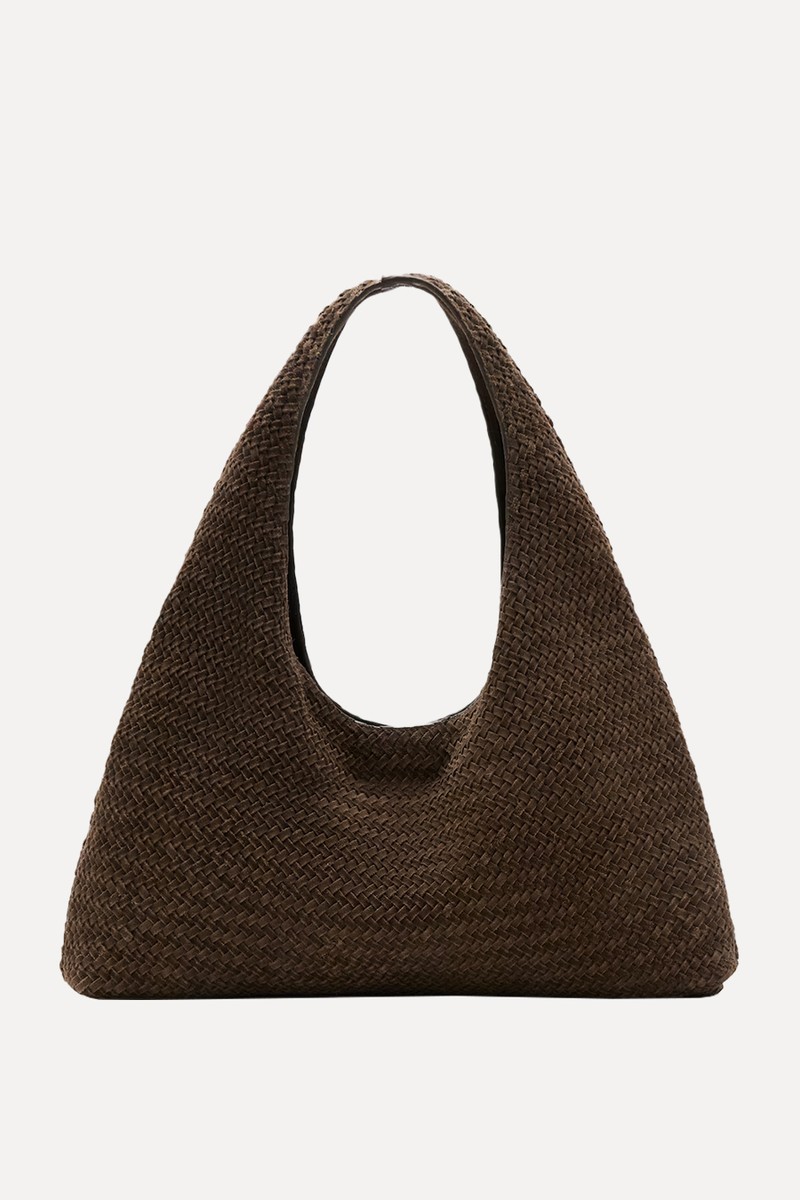 Braided Leather Shoulder Bag