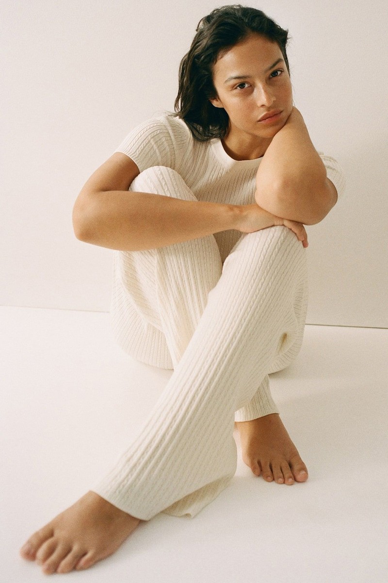 Cable-Knit Trousers
