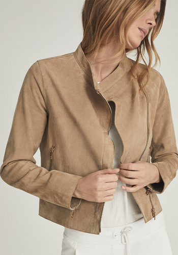 Madeline Suede Biker Jacket