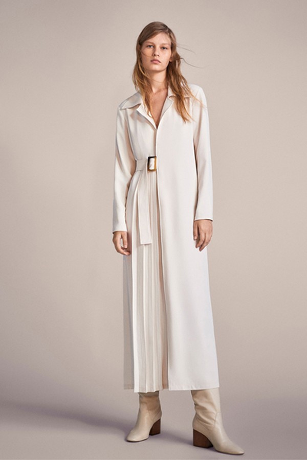 Dress With Side Pleats from Massimo Dutti