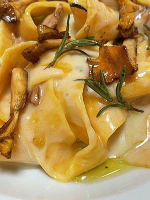 Pappardelle Pasta With Girolle Mushrooms