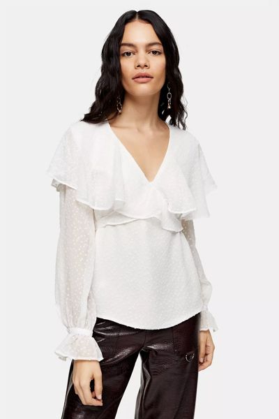 Ivory Dobby Angel Blouse