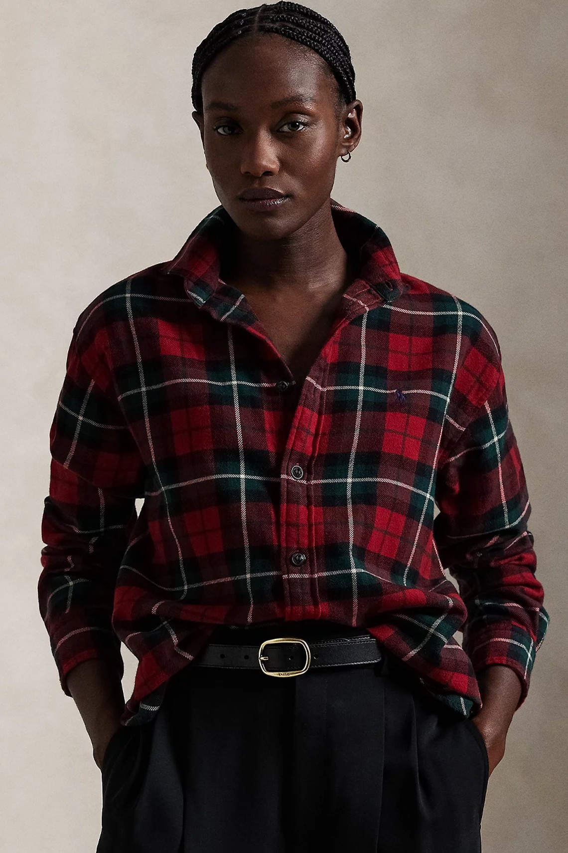 Relaxed Fit Plaid Cotton Shirt from Ralph Lauren