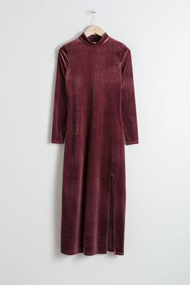 Velvet Turtleneck Midi Dress from & Other Stories