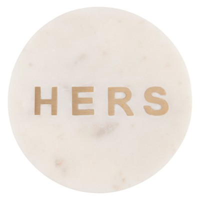 'Hers' Marble Coaster from John Lewis