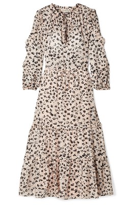 Fantine Ruffled Printed Midi Dress from Ulla Johnson