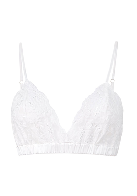 Coquette Luxury Silk And Lace Bralette from Hesper Fox 
