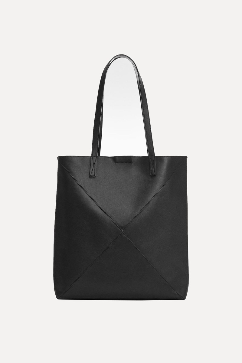 Leather Shopping Bag from Mango