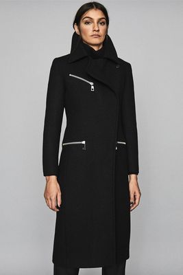 Longline Overcoat With Belt Detail