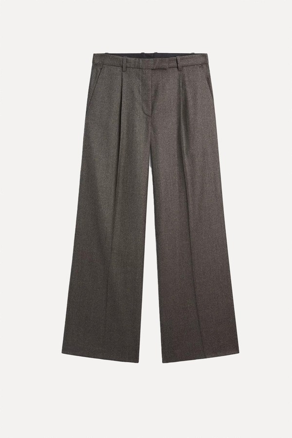Wool Melange Suit Trousers from Massimo Dutti