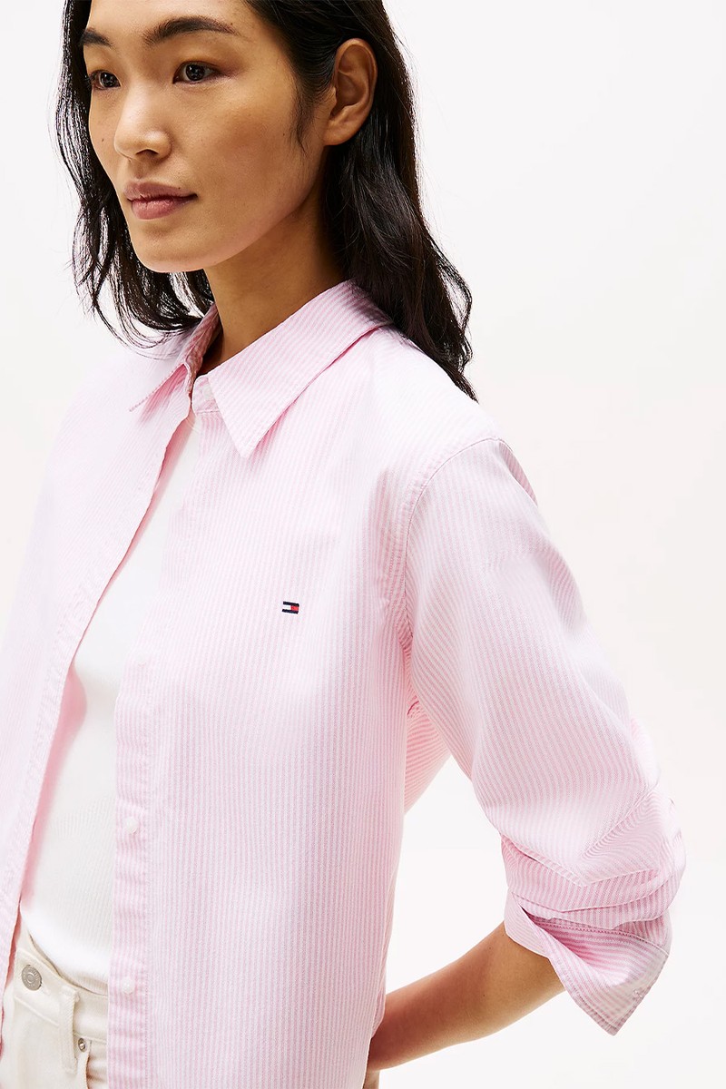 Relaxed Fit Flag Embroidery Oxford Shirt