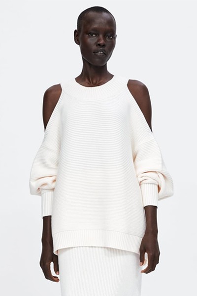 Ribbed Cut-Out Sweater from Zara