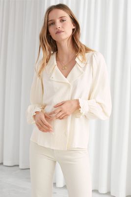 Double Breasted Jacquard Blouse from & Other Stories