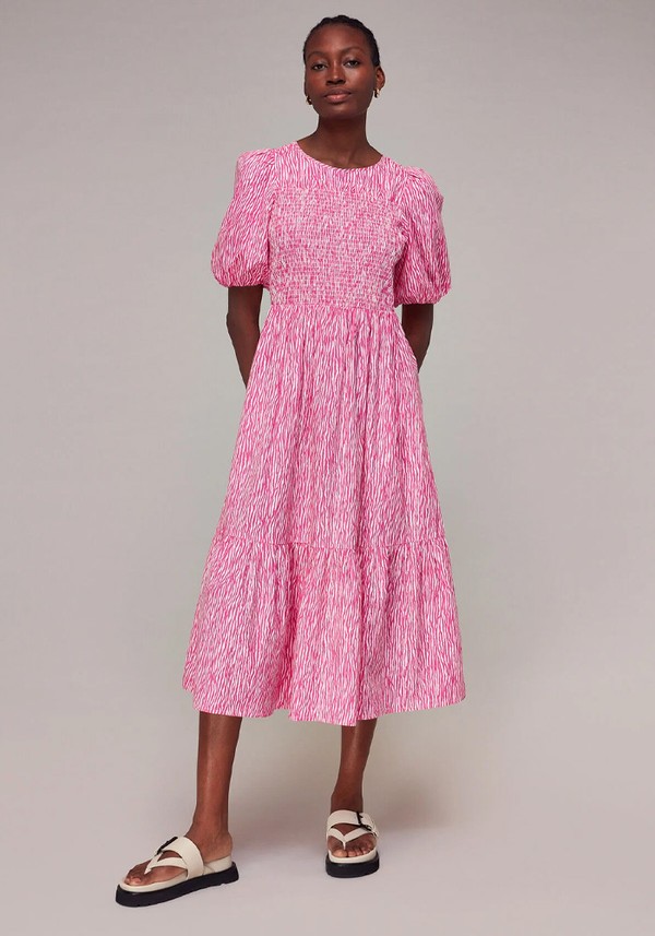 Uneven Lines Midi Dress