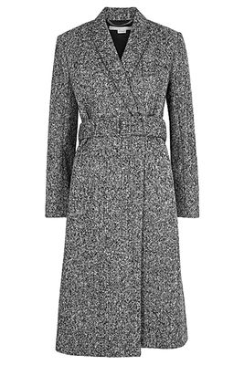 Grey belted wool coat from Stella McCartney