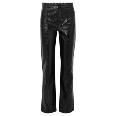 Olbia Coated Cotton-Blend Straight-Leg Pants from Totȇme