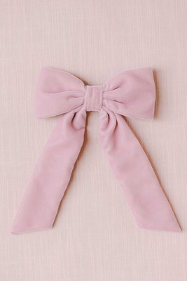 The Pink Velvet Classic Bow from Clementine & Mint