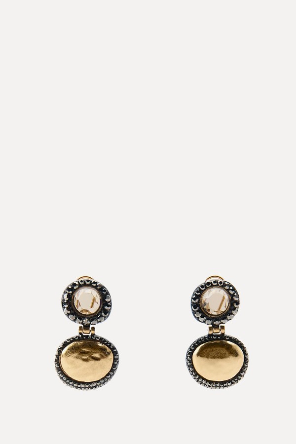 Rhinestone Bejewelled Earrings