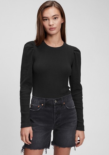 Puff-Sleeve Bodysuit from Gap