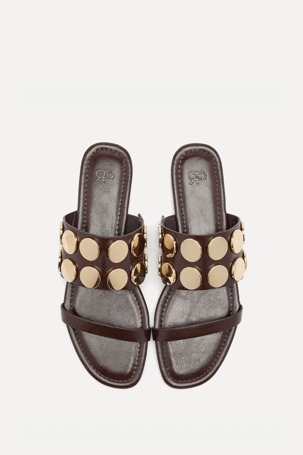 Flat Sandals With Metallic Details from Parfois