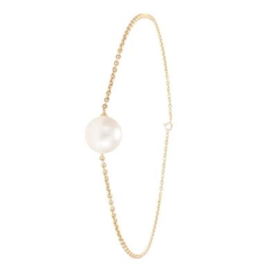 18ct Yellow Gold 8mm Freshwater Pearl Bracelet from Mappin & Webb