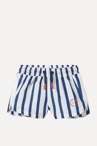 Striped Print Bermuda Swim Shorts from Zara