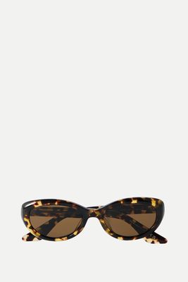 Khaite 1969 Oval-Frame Tortoiseshell Acetate Sunglasses from Oliver Peoples