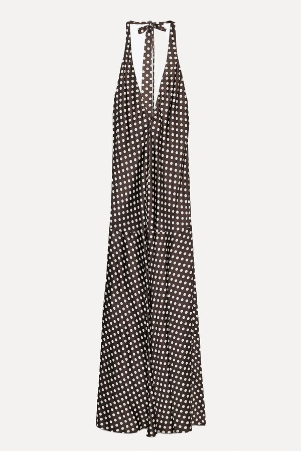 ZW Collection Halter Polka Dot Dress from Zara