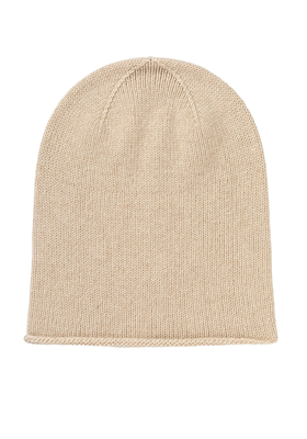Roll Trim Knitted Cashmere Hat from Johnstons Of Elgin