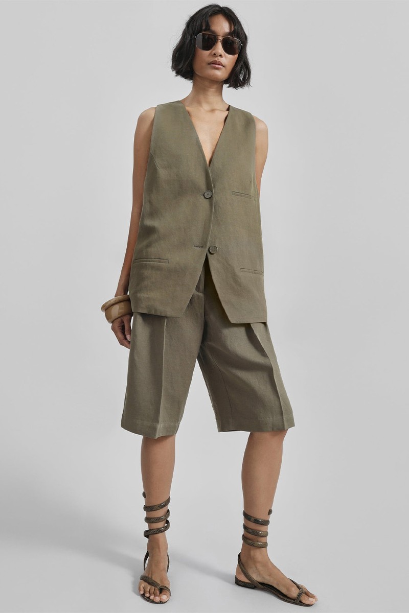 Melrose Linen Vest from The Frankie Shop