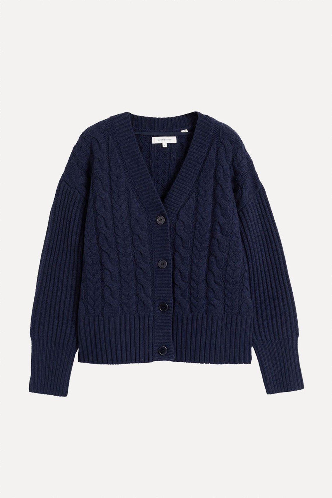 Aran Pure Lambswool Cardigan from Chinti & Parker