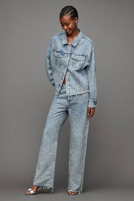 Wendel Crystal Embellished Wide Jeans from AllSaints