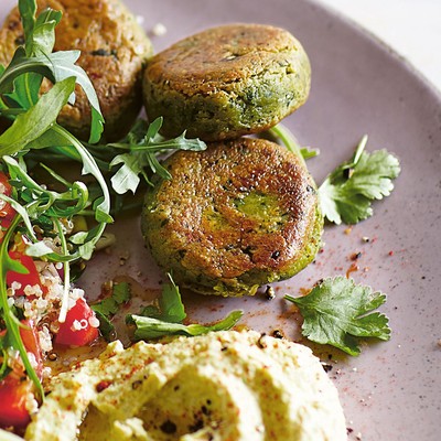 Quinoa Tabbouleh With Spinach Falafel